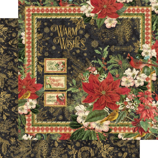 Graphic45 - Warm Wishes - Collection pack 12x12" inkl stickersark - 2