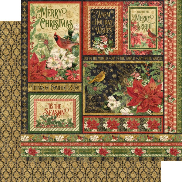 Graphic45 - Warm Wishes - Collection pack 12x12" inkl stickersark - 5