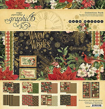 Graphic45 - Warm Wishes - Collection pack 12x12" inkl stickersark