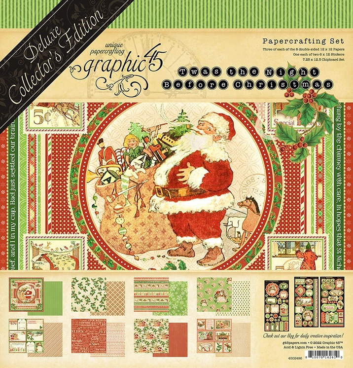 Graphic45 - Deluxe Collector´s Edition Pack - Twas the night before christmas 12x12