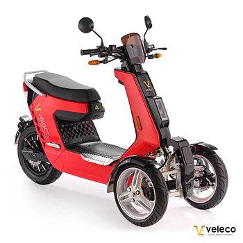 Elmoped Sagitta litiumjonbatteri röd