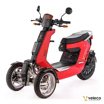 Elmoped Sagitta litiumjonbatteri röd