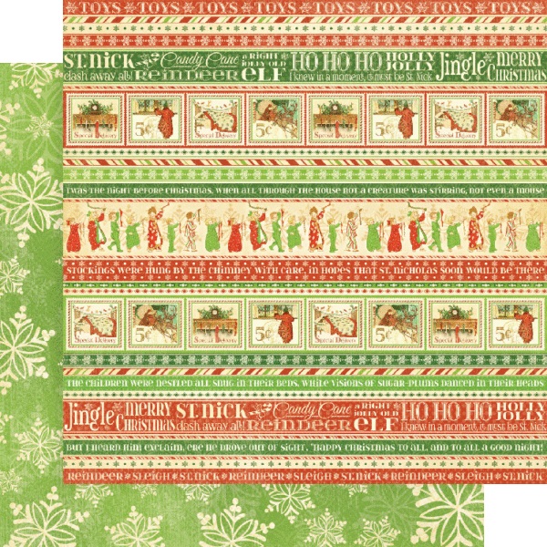 Graphic45 - Twas the night before christmas - Block 8x8" - 4