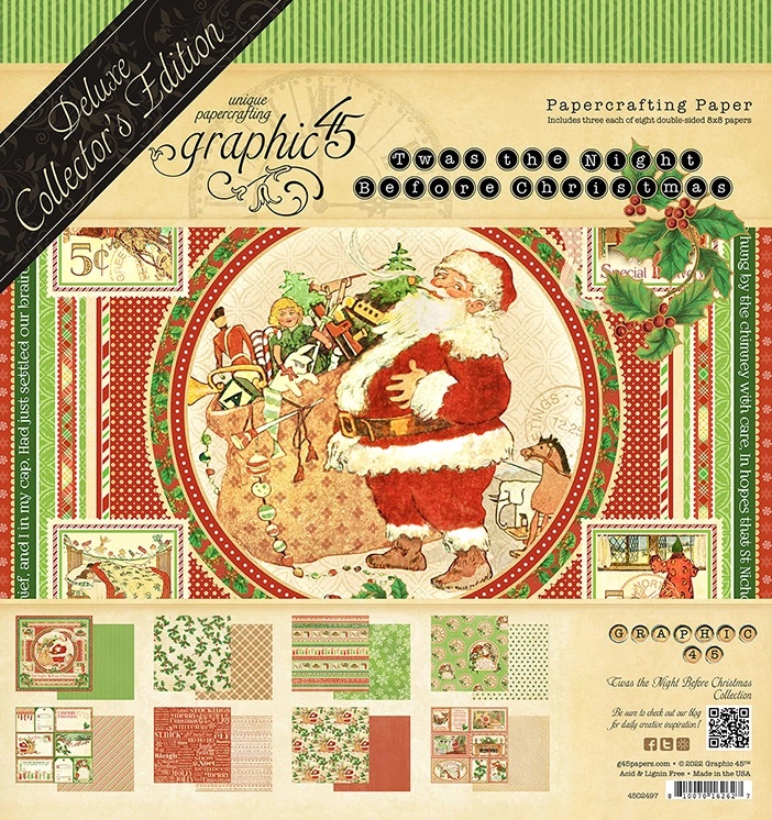 Graphic45 - Twas the night before christmas - Block 8x8"