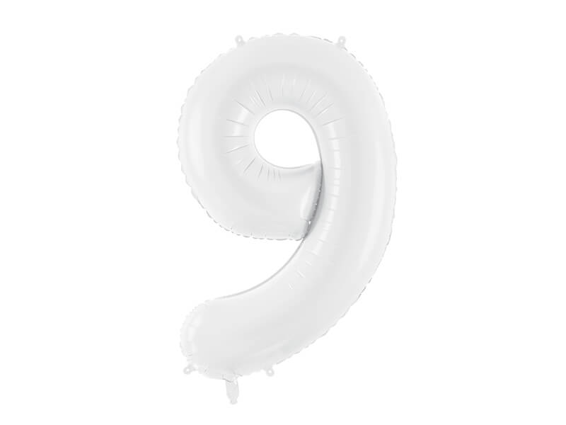 Sifferballong Vit 86 cm 0-9 - 10