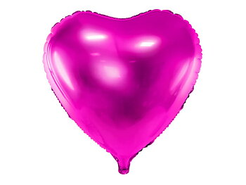 Folieballonger 45cm Mörkrosa Hjärta