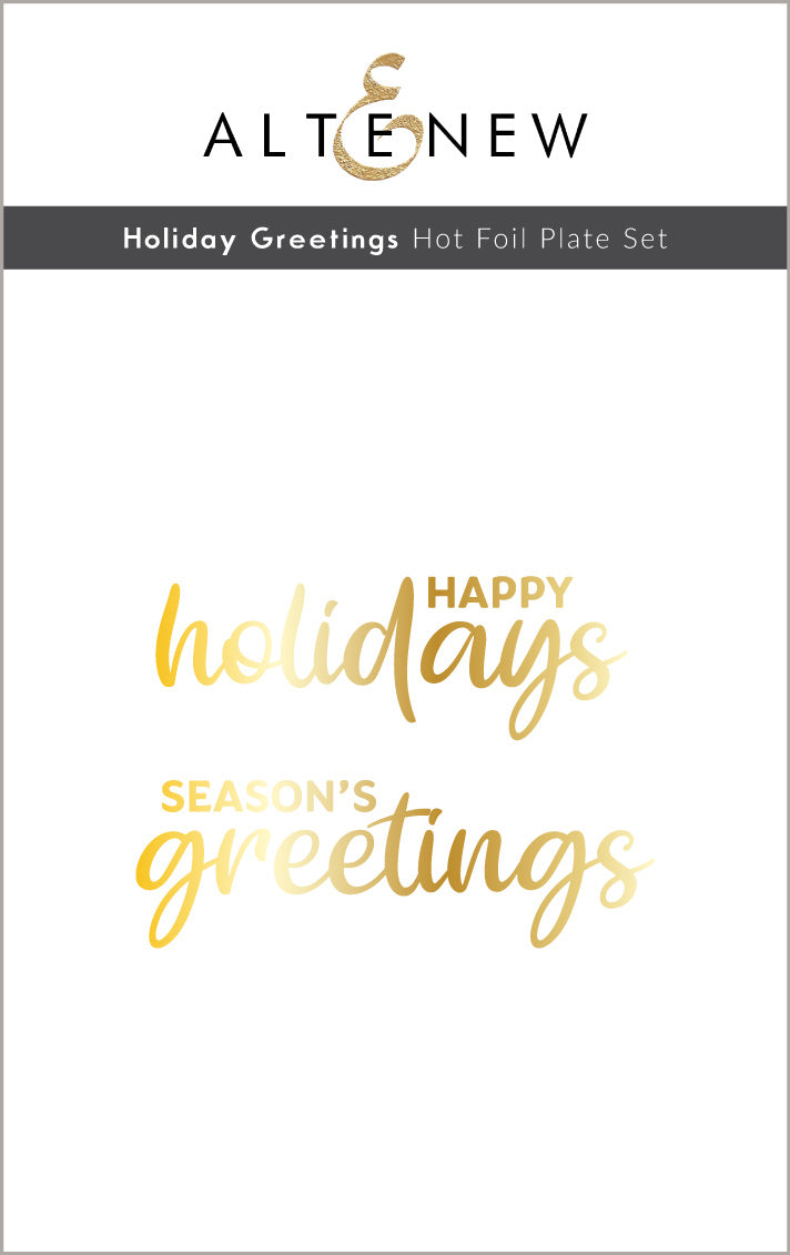 ALTENEW-Holiday Greetings Hot Foil Plate Set