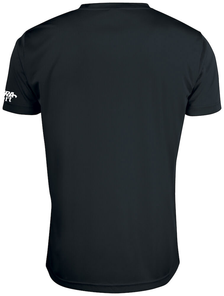 Basic Active-T-shirt, junior- och seniormodell, med NIF-gymnasternas logo i turkost - 2