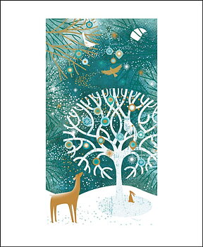Winter Tree by Sally Elford, Greeting Card