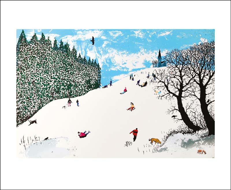 Snow on the Hill by Tim Southall,  Greeting Card