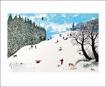 Snow on the Hill by Tim Southall,  Greeting Card