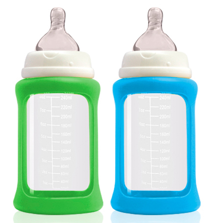 Cherub Baby Flaska 240ml Wideneck Apple Blue (2-pack)
