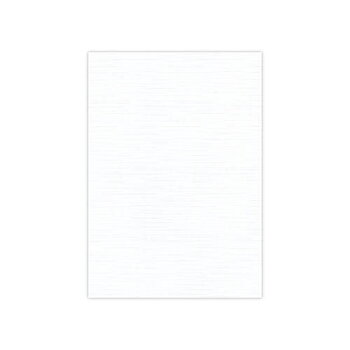 Card Deco Linen - A4 - White 10-p