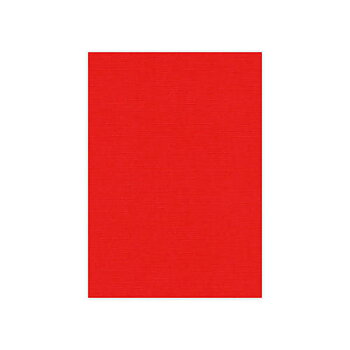 Card Deco Linen - A4 - Red 10-p