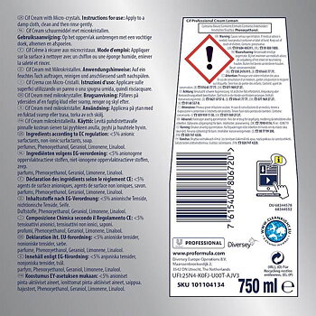 Skurkräm Cif Pro Citron 750ml