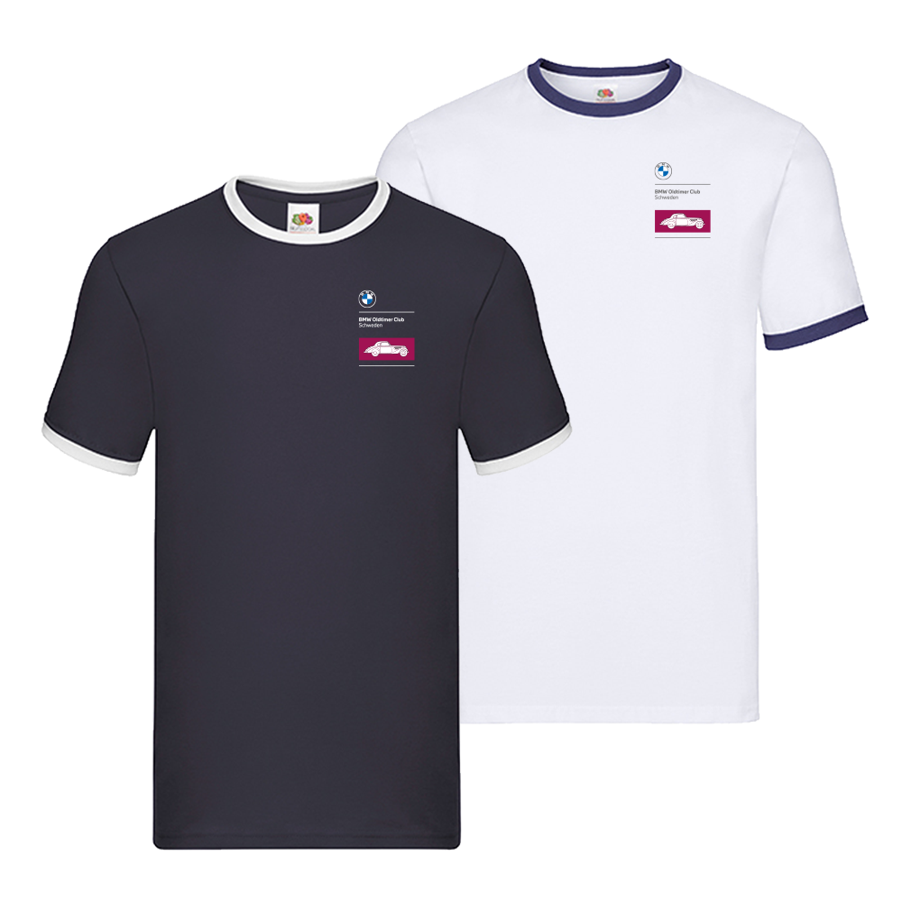 T-shirt med kontrastfärg Unisex med tryck (OLDTIMER)
