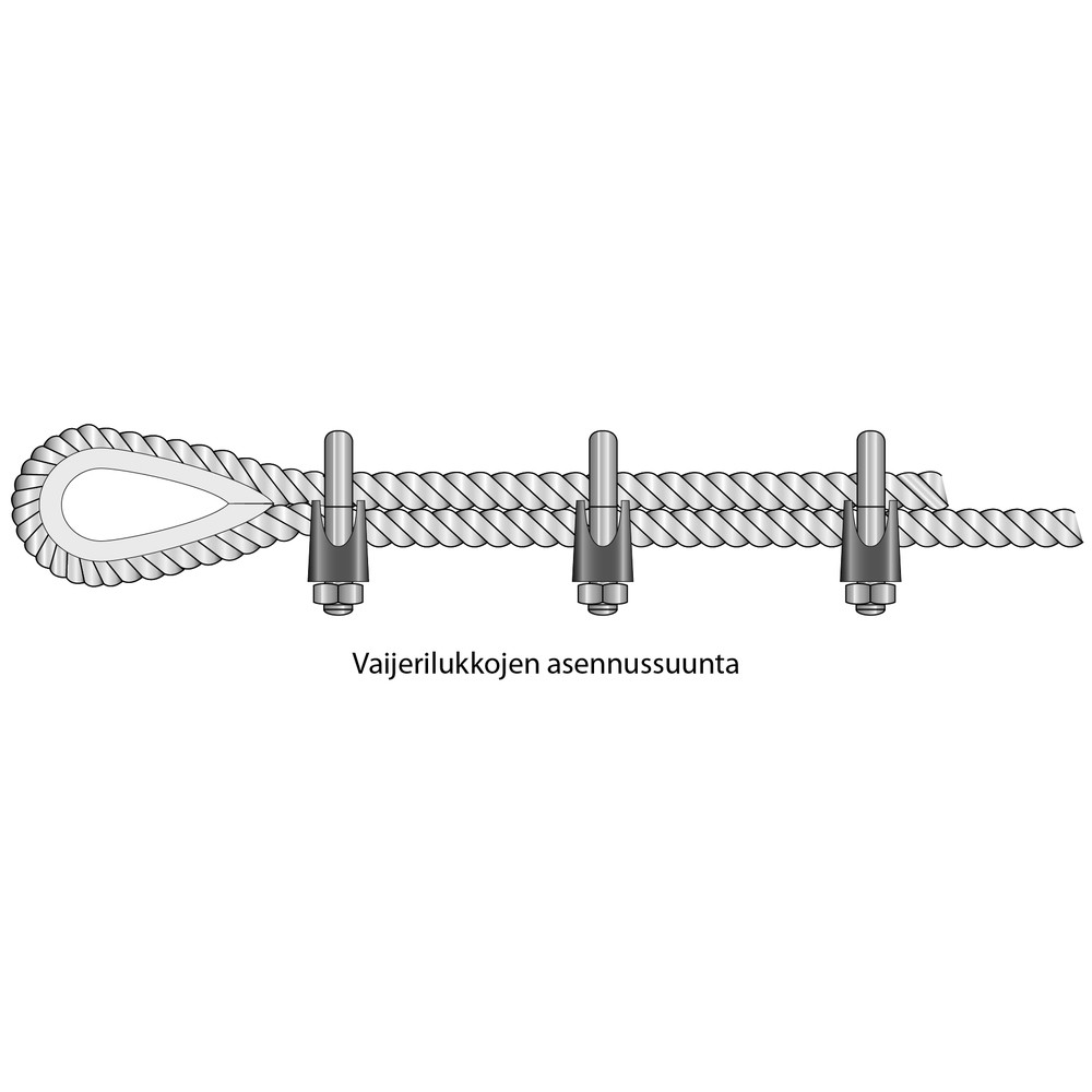 Vajerlås 10mm A4 1st - 3