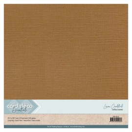 Card Deco Linen - Coffee Brown 10-p