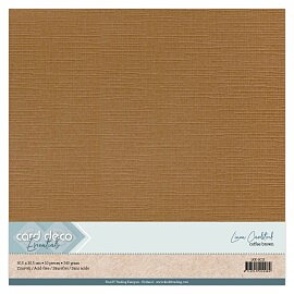 Card Deco Linen - Coffee Brown 10-p