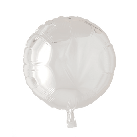 Folieballong Rund 45 cm Vit 