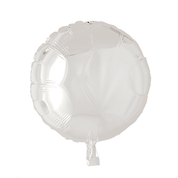 Folieballong Rund 45 cm Vit 
