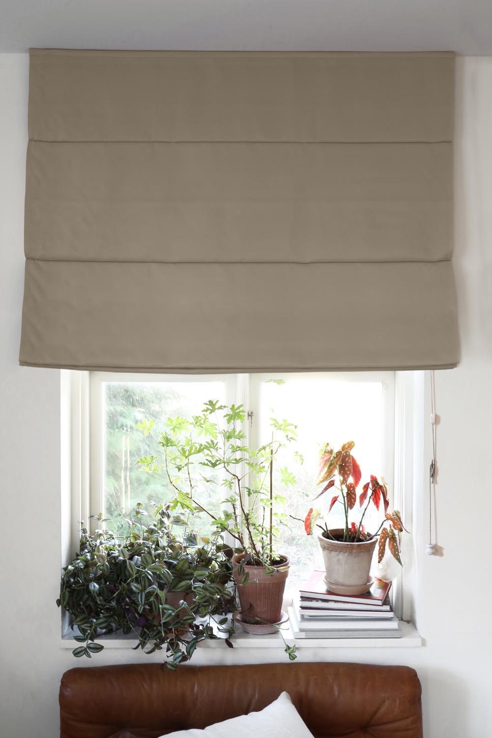 Hissgardin 100 cm Hotell mörkläggande Sandnatur 220 cm hög - 2