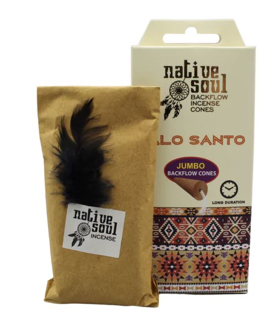 Backflow  Rökelsekoner - Native Soul  Palo Santo- Jumbo Size