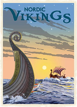 Poster Nordic Viking A4 - ThomasO