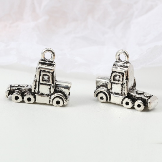 Charm -  Truck 3D silver - 2