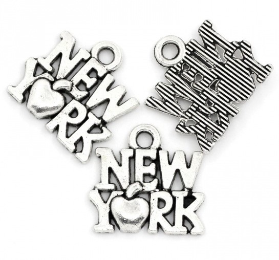 Berlock , Texthänge-  "NEW YORK"
