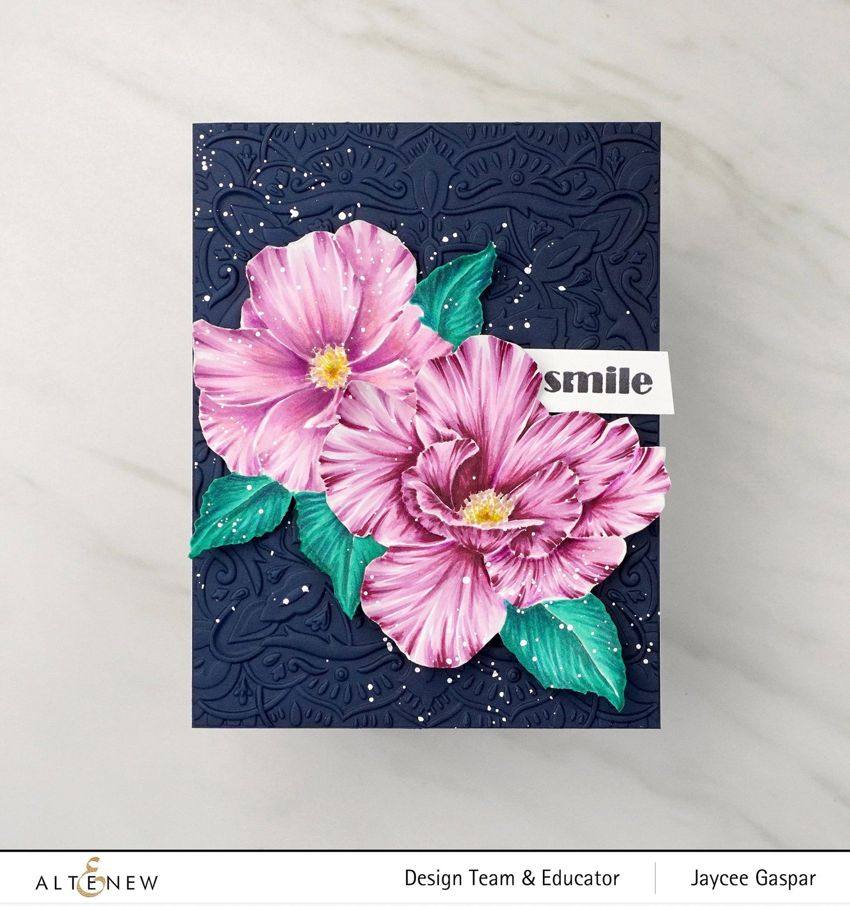 ALTENEW -Paint-A-Flower: China Rose Outline Stamp Set - 8