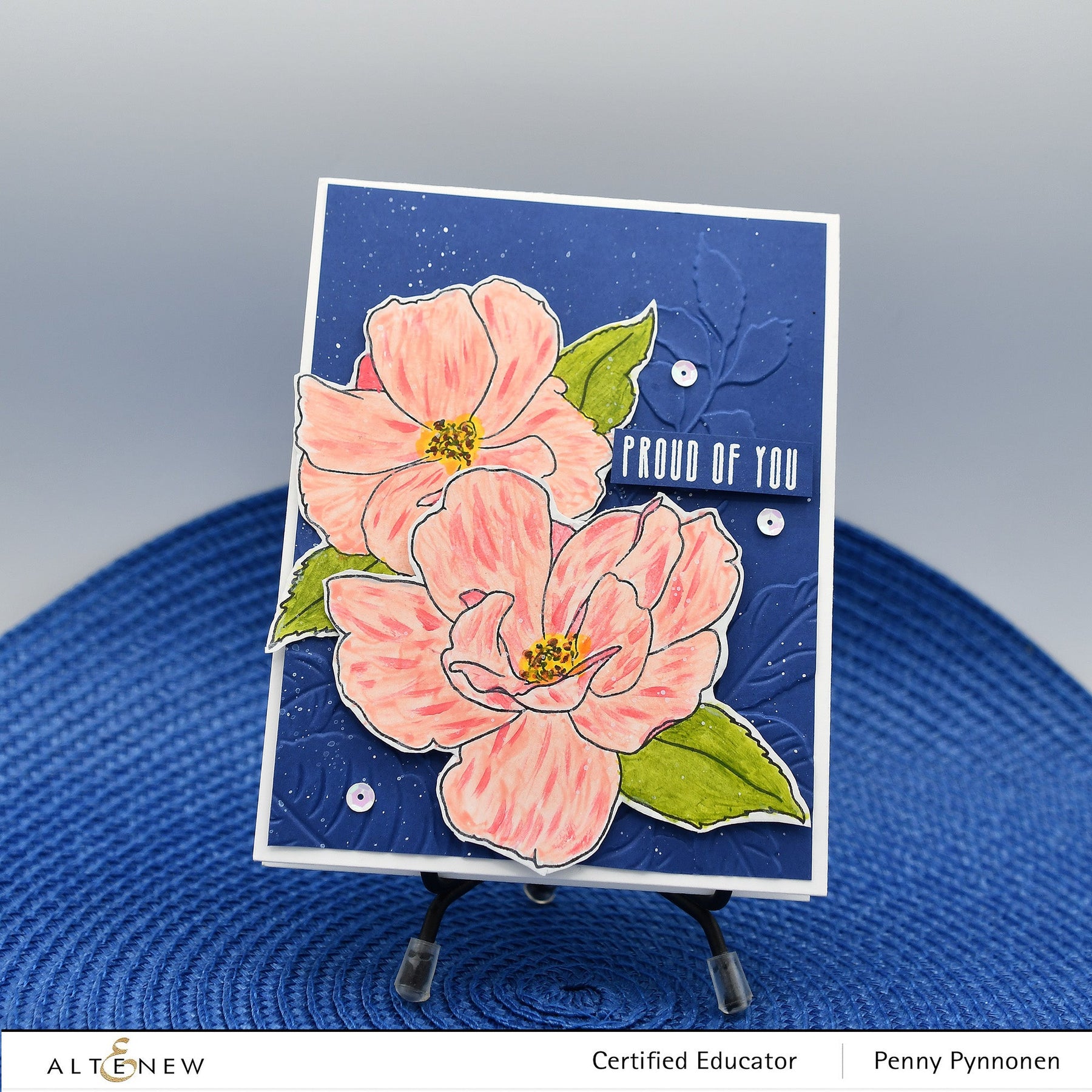 ALTENEW -Paint-A-Flower: China Rose Outline Stamp Set - 4