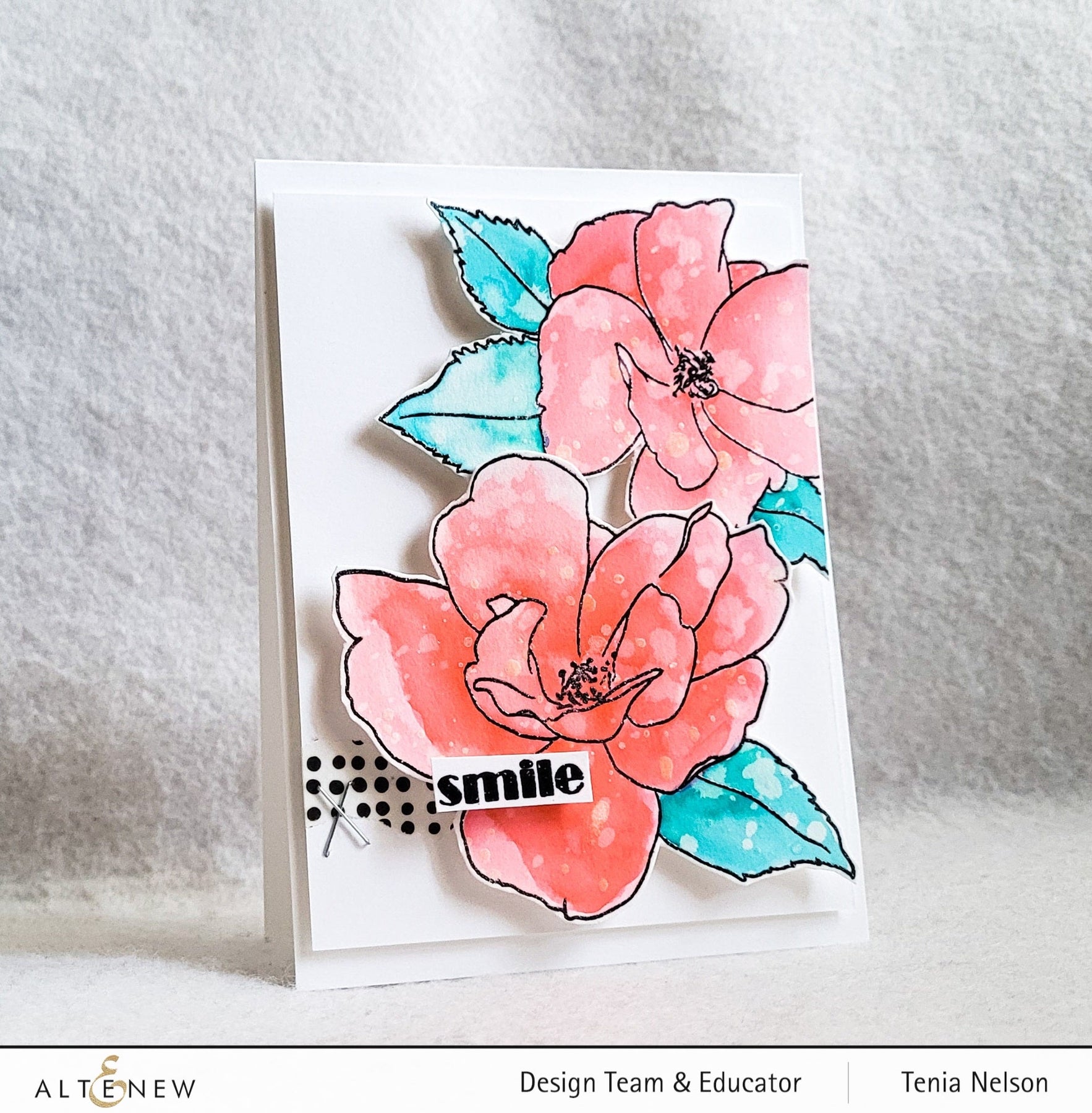 ALTENEW -Paint-A-Flower: China Rose Outline Stamp Set - 11