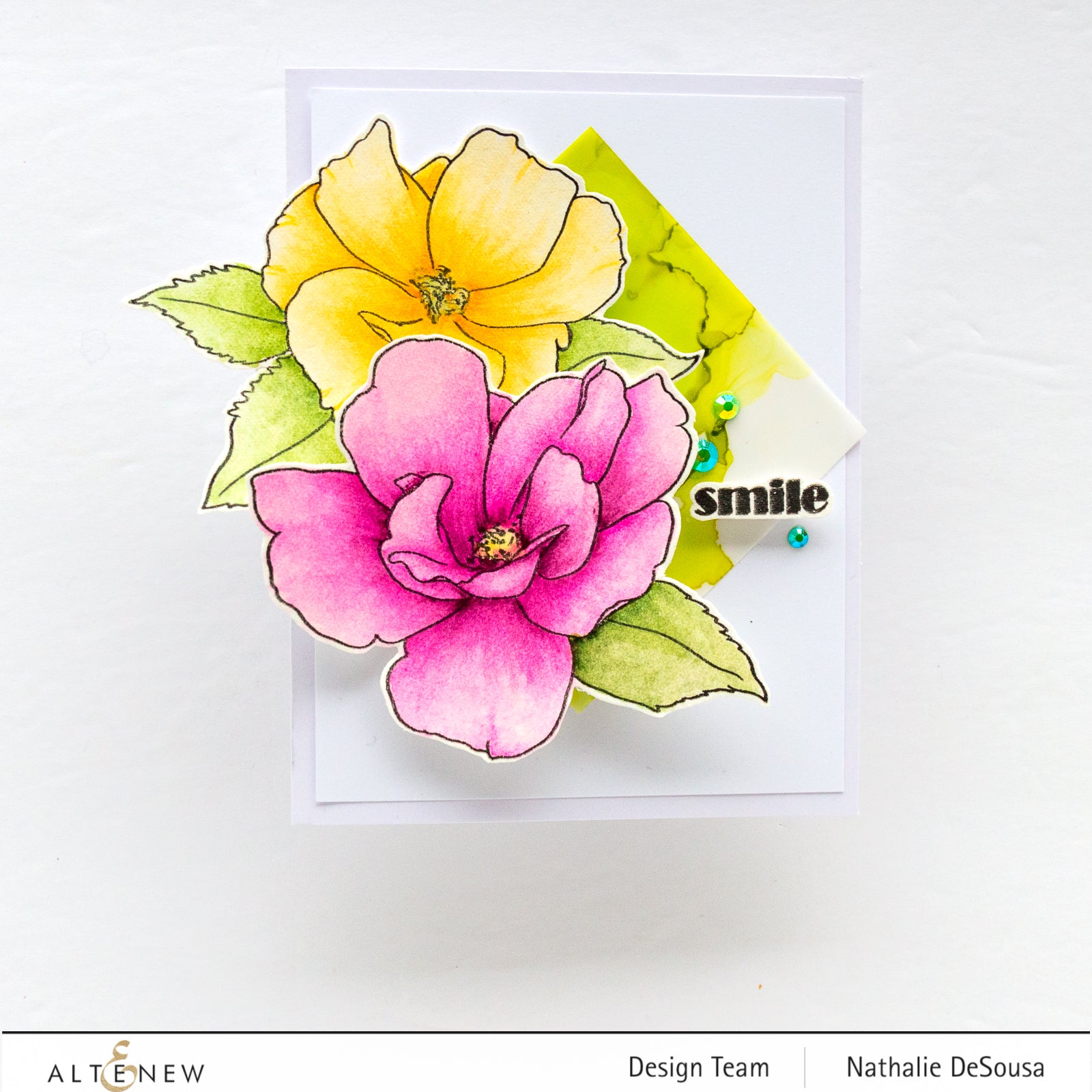 ALTENEW -Paint-A-Flower: China Rose Outline Stamp Set - 12