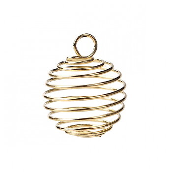 Charm   Bead Cage Gold, 25mm