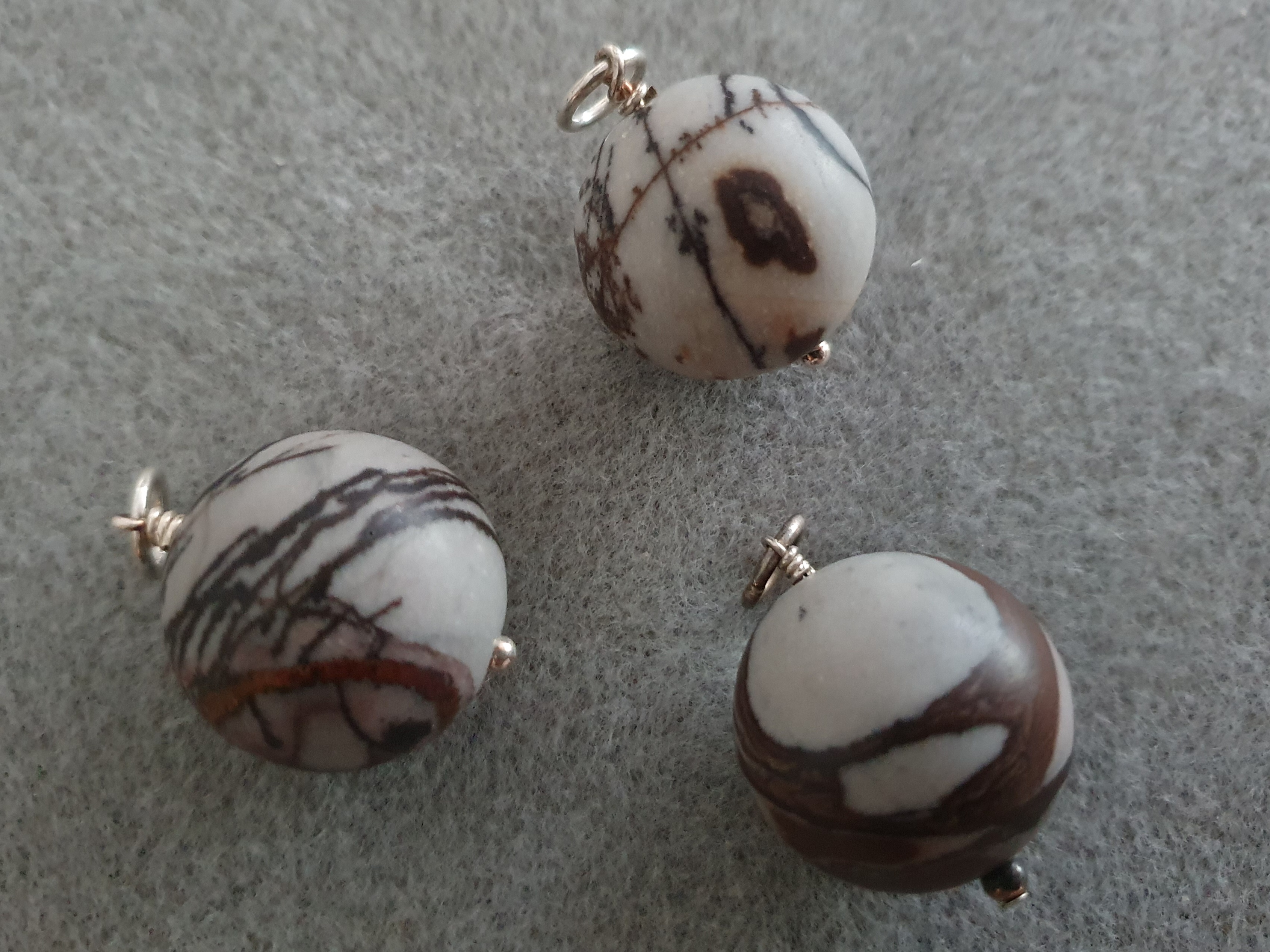 JOD Bubbles: Outback jasper, kula 22mm, 925-silver
