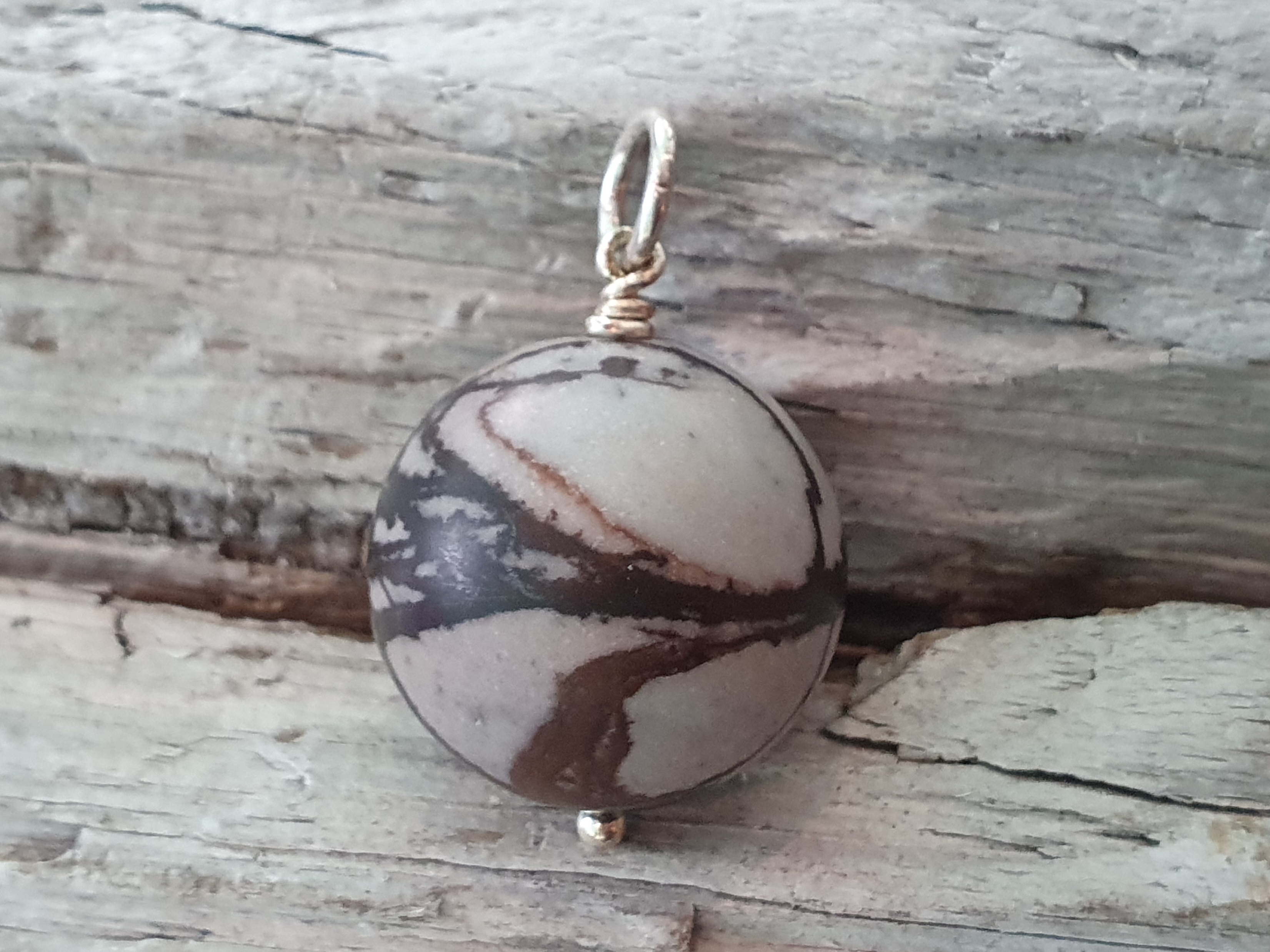 JOD Bubbles: Outback jasper, kula 22mm, 925-silver - 2