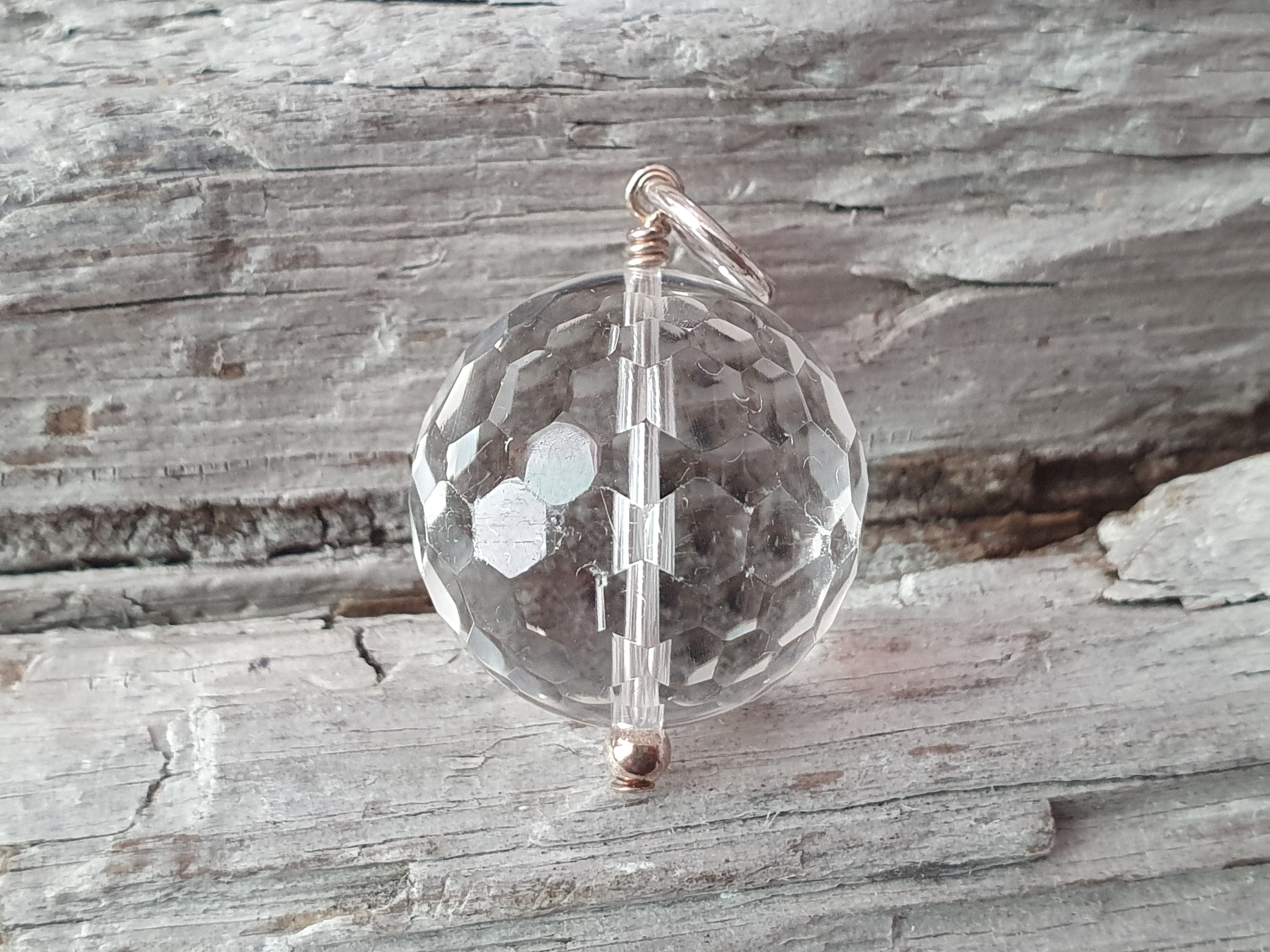 JOD Bubbles: Bergkristall fasetterad 20mm, 925-silver  - 2