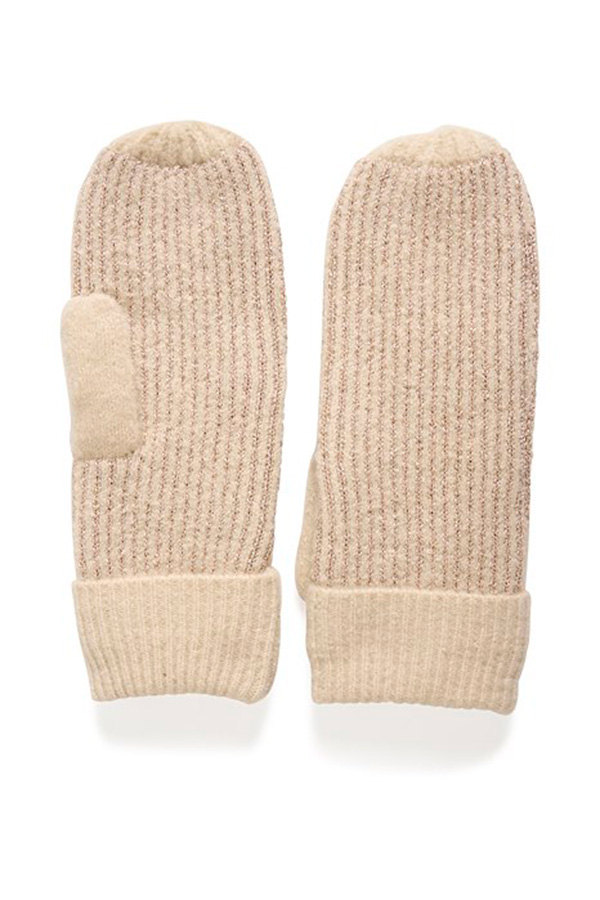 Cream - Gano Knit Mittens Champagne Cream