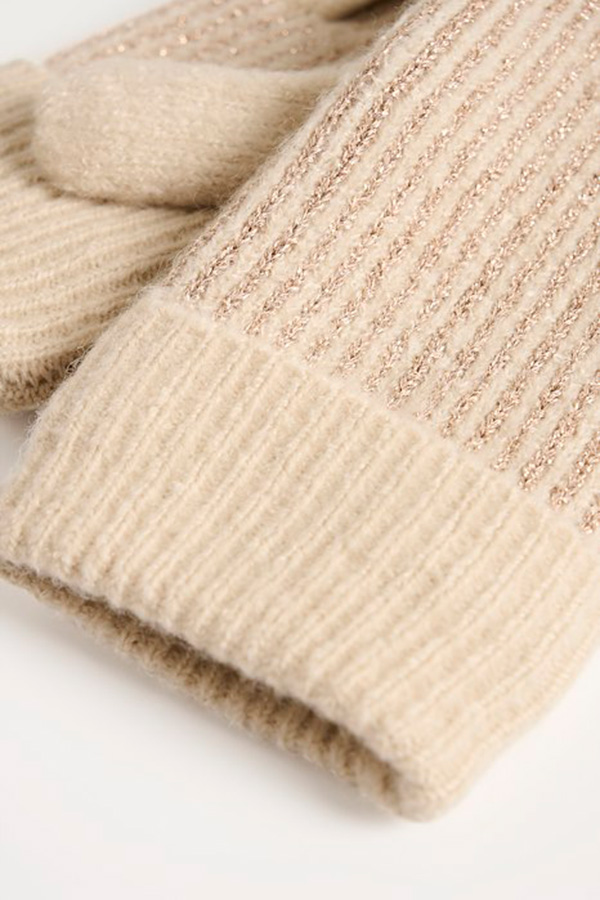 Cream - Gano Knit Mittens Champagne Cream - 2