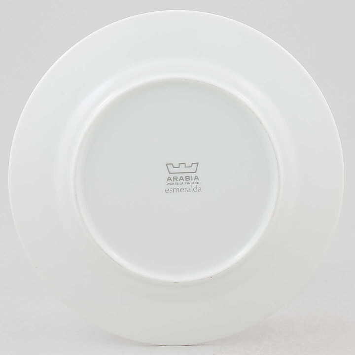ライラ・ハカラ  Esmeraldaシリーズ　4枚   ピンクフラワーのプレート 18cm 1969年　
