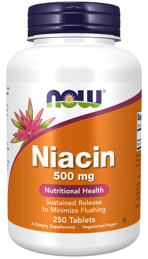 NOW Niacin 500mg SR 250 tabletter