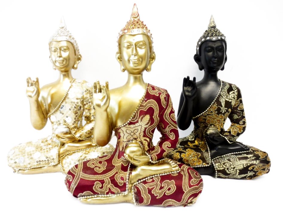 Mediterande Thai Buddha med Krona