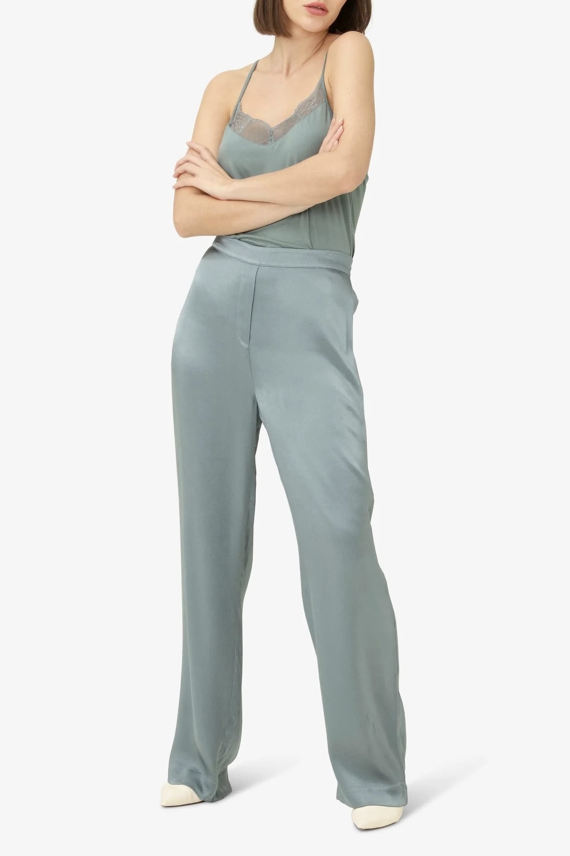 Noa Noa - Dea Satin Trousers Green