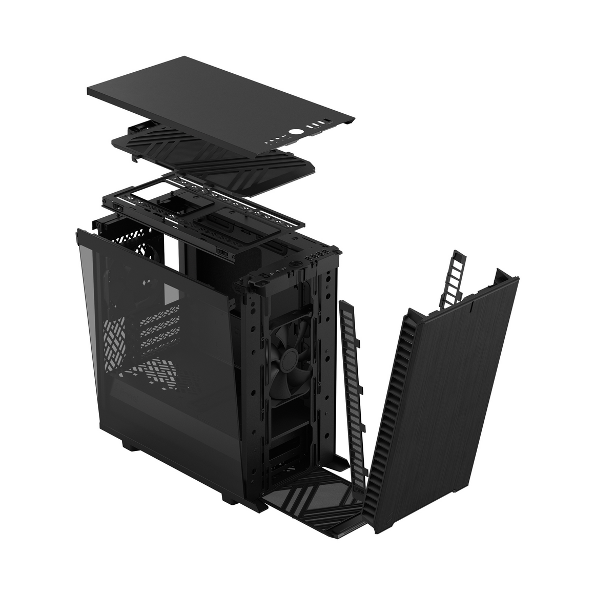 Fractal Design Define 7 Mini Tempered Glass, mATX, dimension (H x D x B): 40 x 40 x 21cm - 7