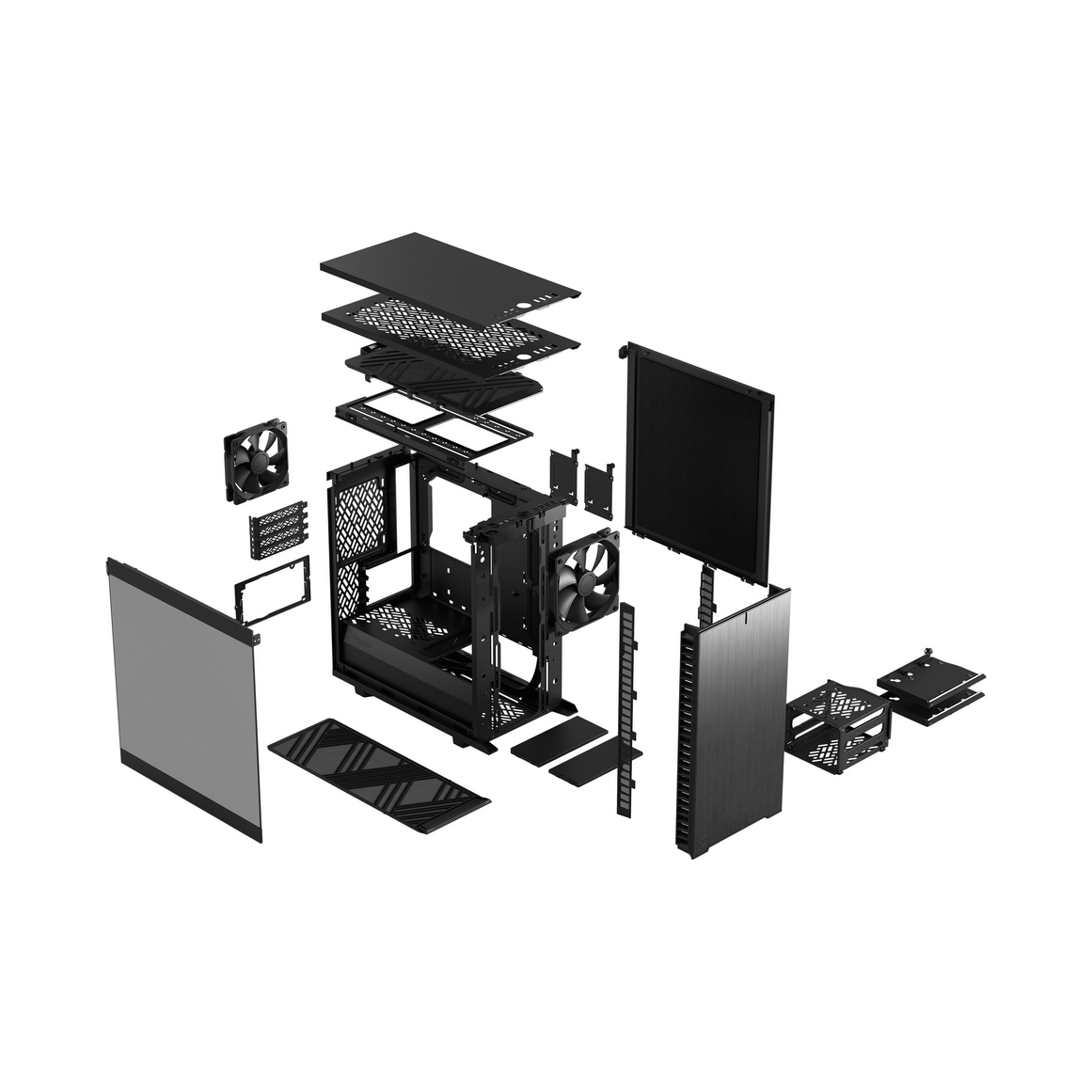 Fractal Design Define 7 Mini Tempered Glass, mATX, dimension (H x D x B): 40 x 40 x 21cm - 8