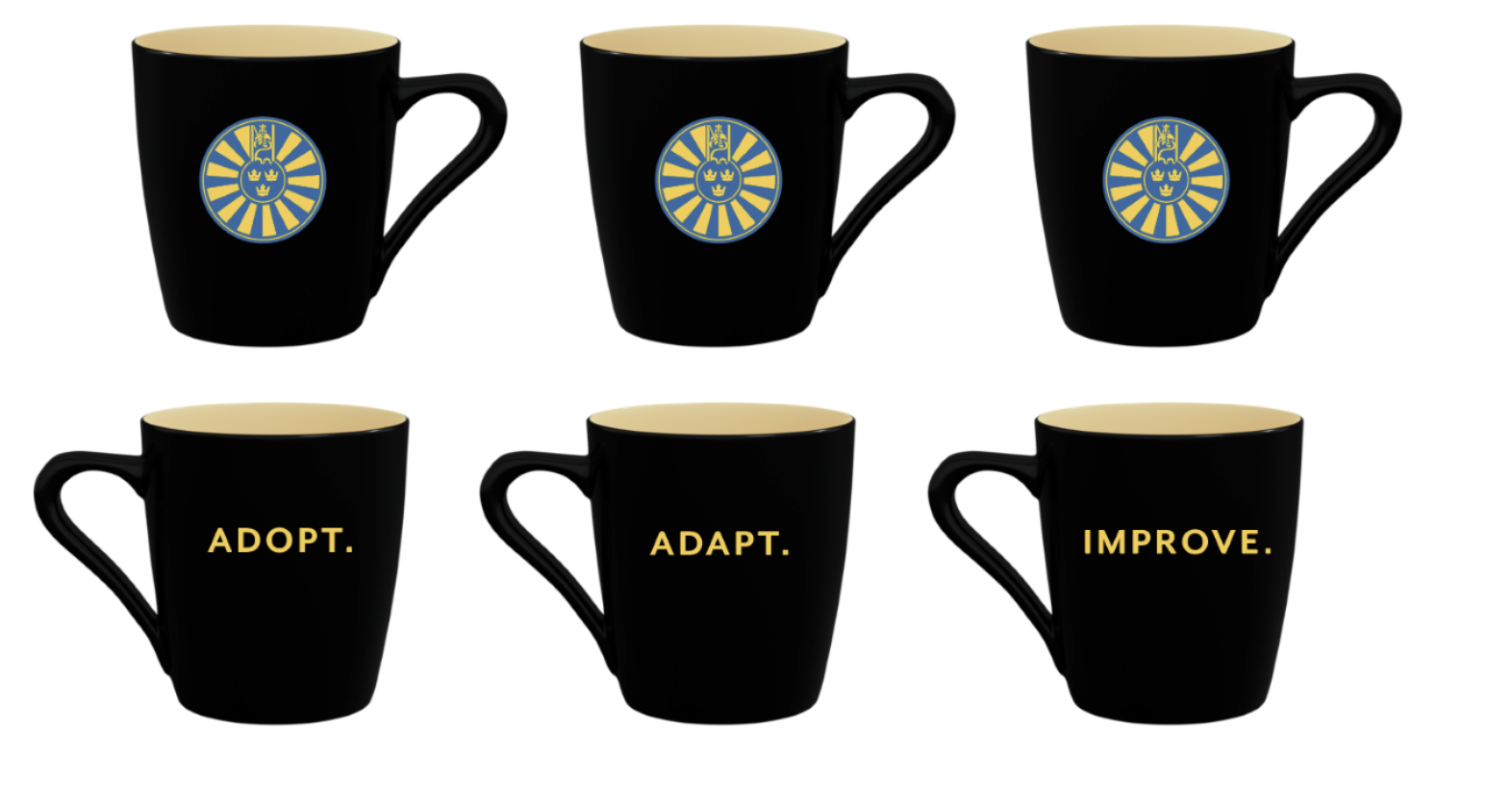 Kaffemuggar med budskap 3 pack 