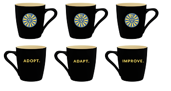 Kaffemuggar med budskap 3 pack 