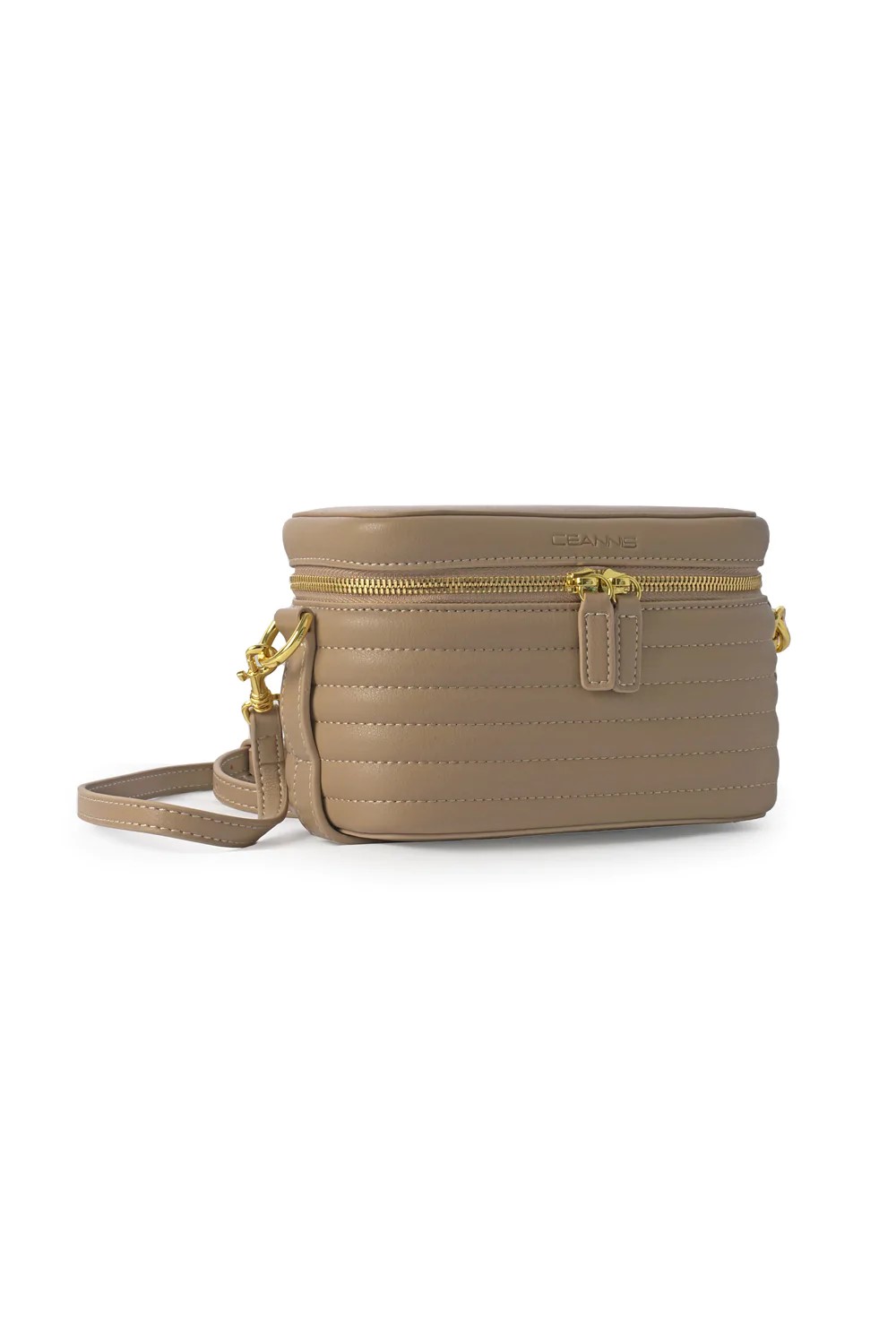 Bag Quilted Stripes Taupe CEANNIS - 3