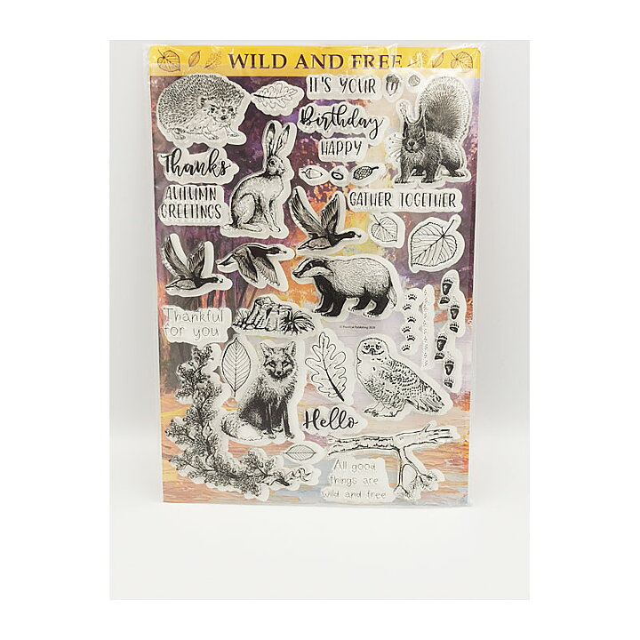  Practical Publishing International Clear Stamps - Wild & Free Animals & Words